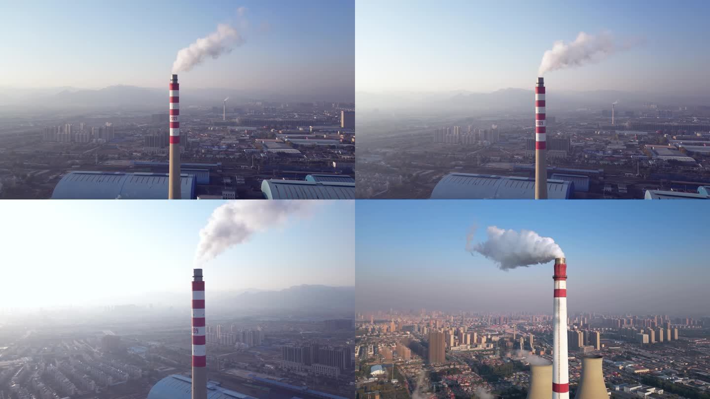 城市里的发电厂生物能源电力热电厂呼和浩特