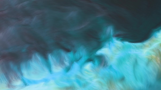 抽象彩色水墨液体流体流动意境艺术晕染投影