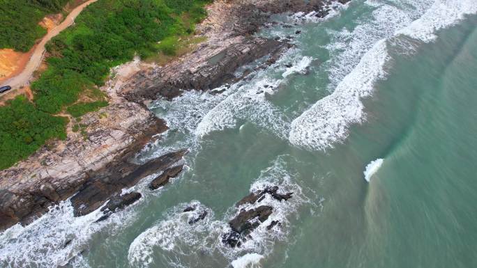 海岛海滩海浪沙滩日出4k素材