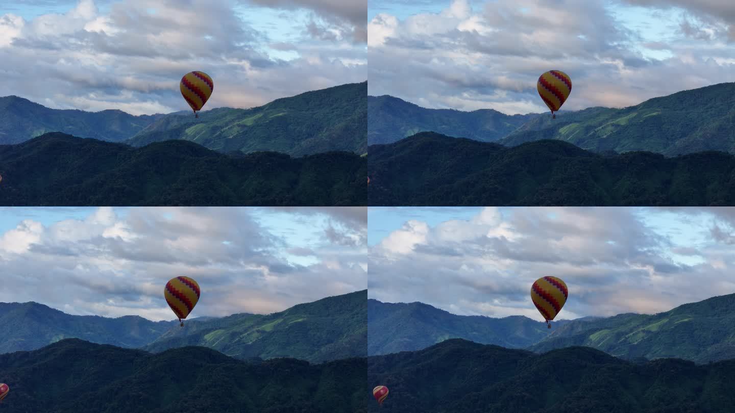 热气球空中飞行
