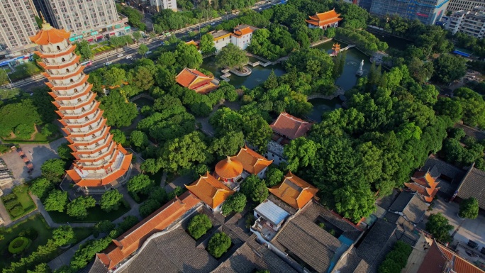 1航拍福州西禅古寺