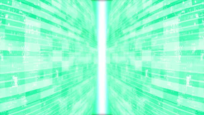 三维绿松石条纹盒子图案移动技术三维空间与光线