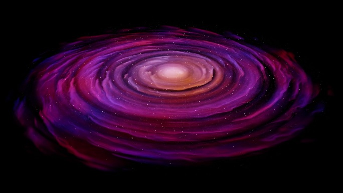 旋臂形状变化的彩色星云星系