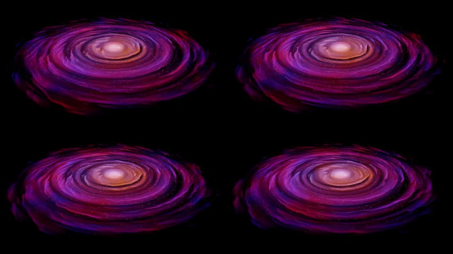 旋臂形状变化的彩色星云星系