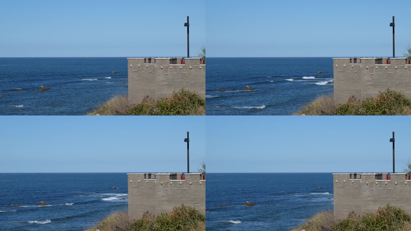 海浪下的城墙
