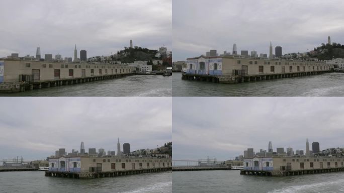 从23号码头出发的旧金山观光游轮冒险和美国加州的城市景观。