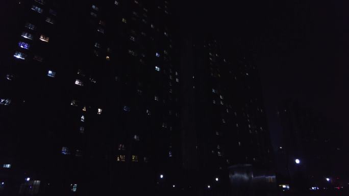 城市小区夜景