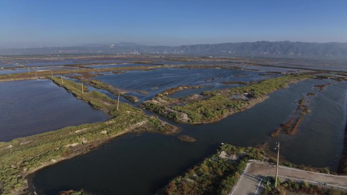 山西旅游运城盐池航拍4K运城死海运城旅游