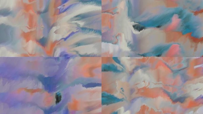 油画视觉创意海浪涌动抽象艺术背景4279