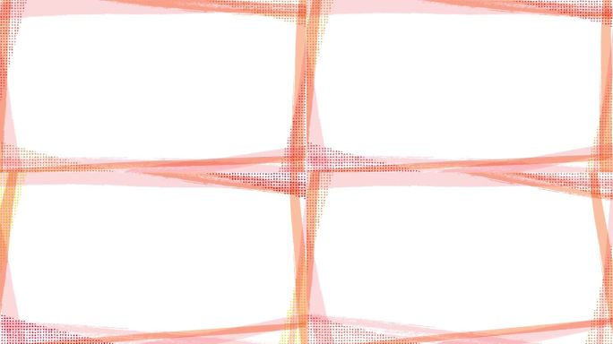 刷笔画框(6秒循环)粉红色和橙色