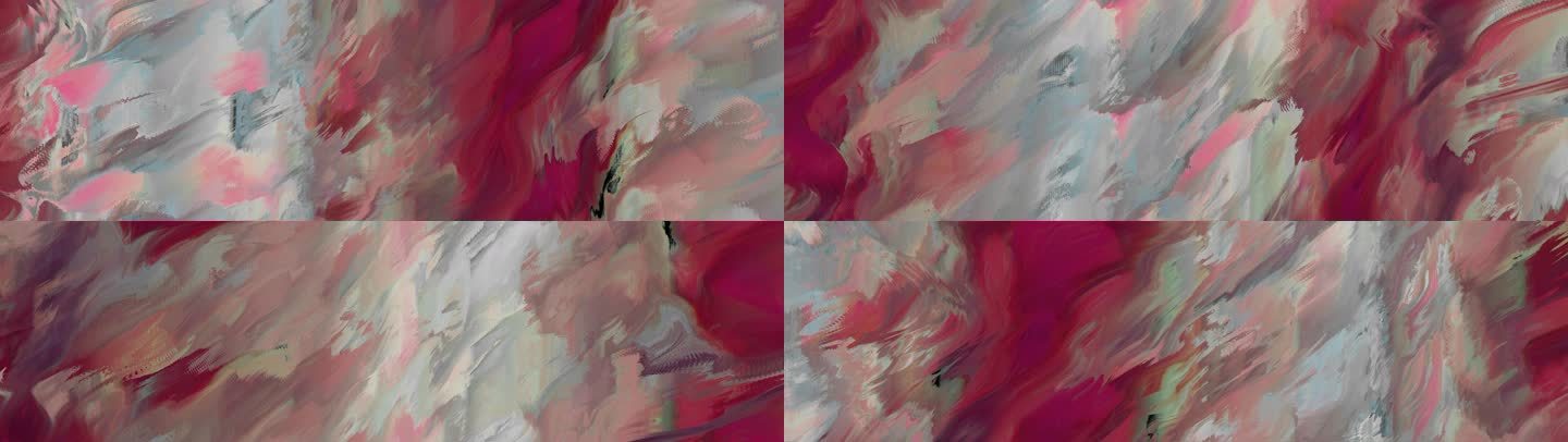 油画视觉创意海浪涌动抽象艺术背景2402