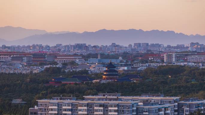 北京中轴线日转夜4K延时