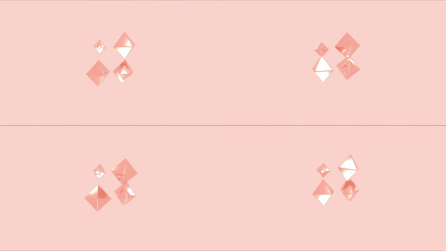 粉红色抽象形状3d渲染粉红色背景