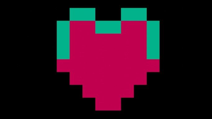 动画3d心爱情人节符号，背景，流量，爆炸4K无缝循环，色度键，股票视频