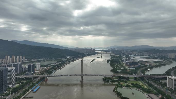 福州鼓山大桥航拍4k视频