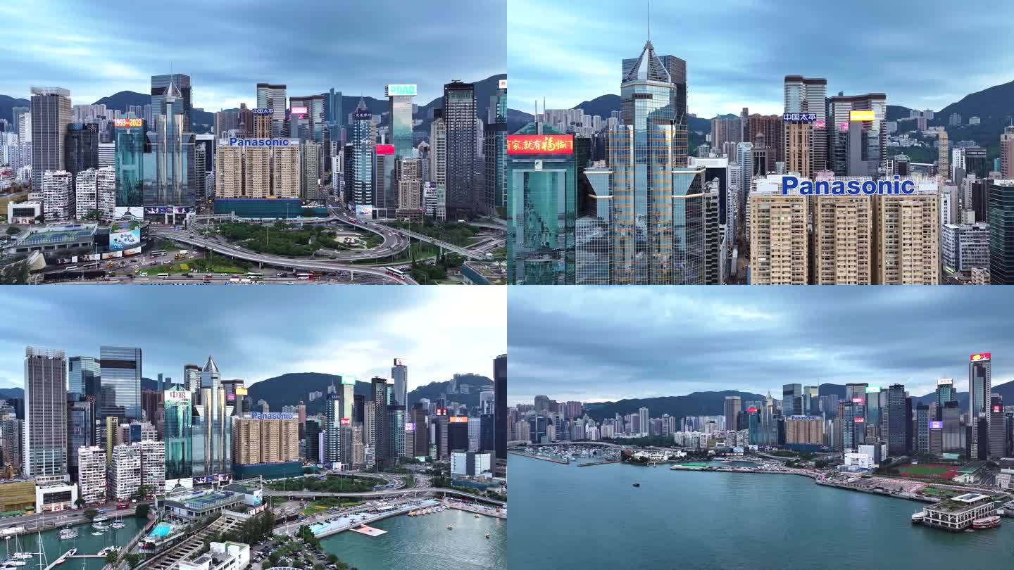 香港铜锣湾航拍