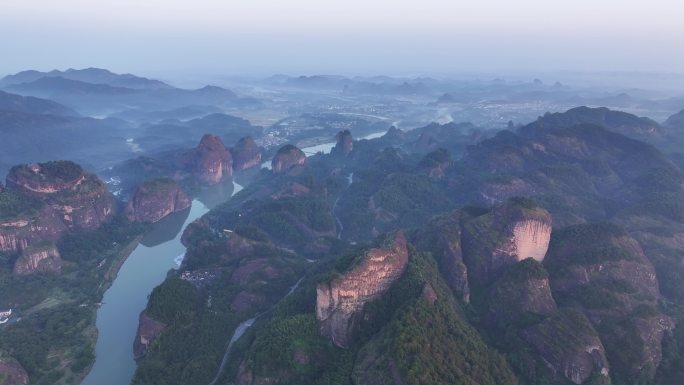 江西鹰潭龙虎山景区航拍