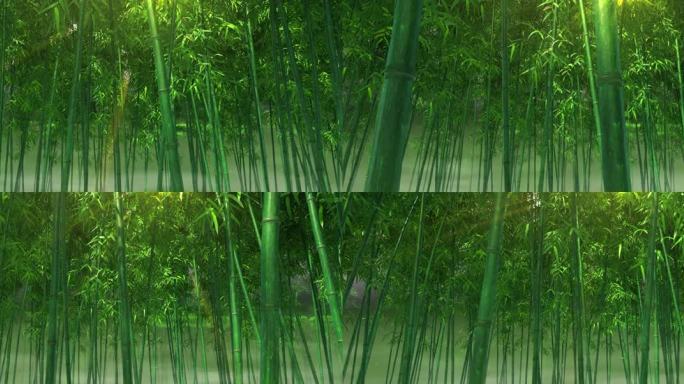 超宽屏穿越竹林仙境循环背景