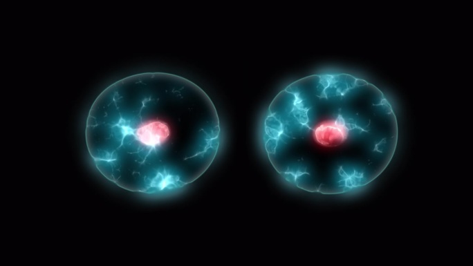 细胞分裂微生物学背景与红色氖细胞质。科学背景