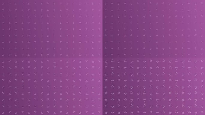 三角形上的循环动画紫丁香紫色背景。
