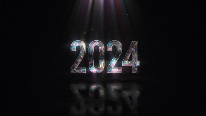 新年问候，新年2024，钻石信，节日，奢华