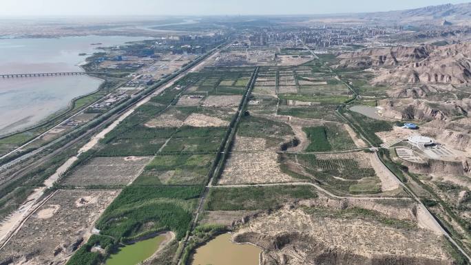 乌海地标大景远景4K航拍