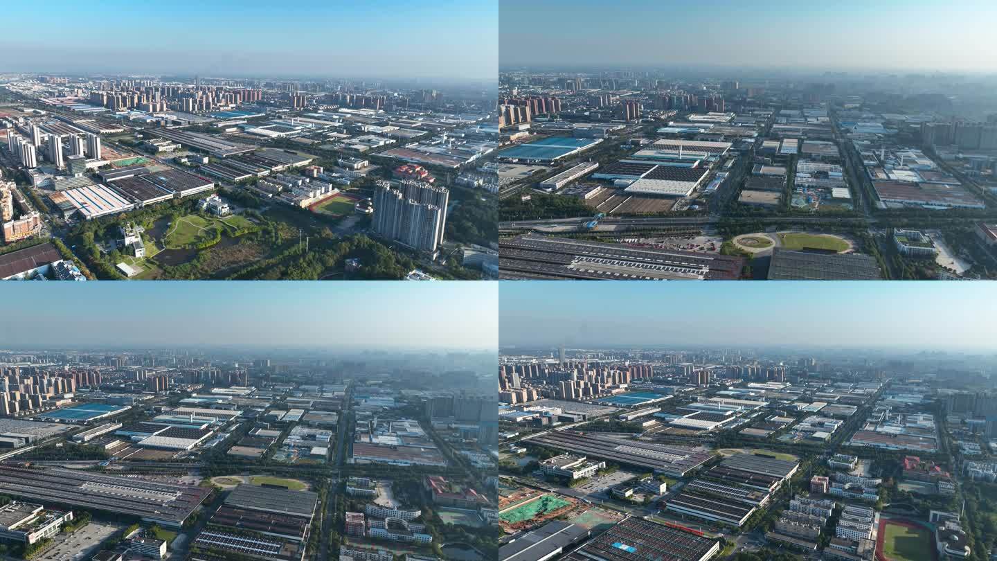 4K航拍长沙县经济开发区工厂区2