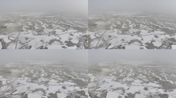 高清航拍新疆阿克苏雪景