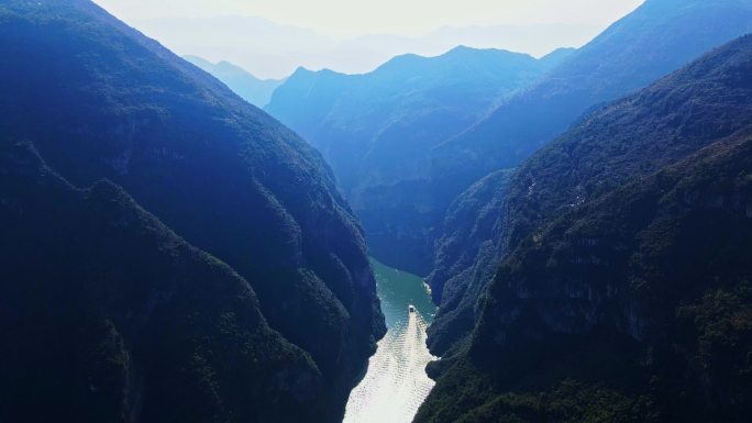 航拍小三峡秋色