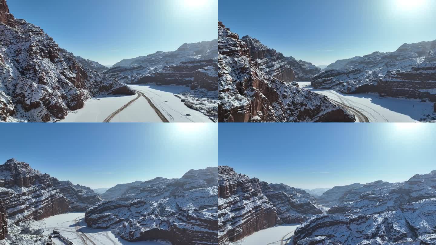 新疆温宿大峡谷雪山4K