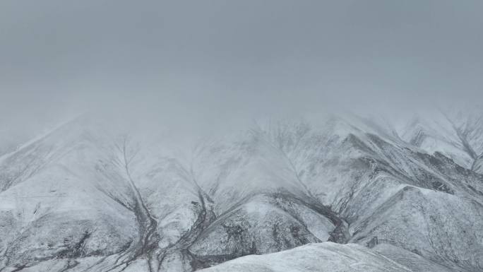 格尔木雪山 雪山航拍 震撼