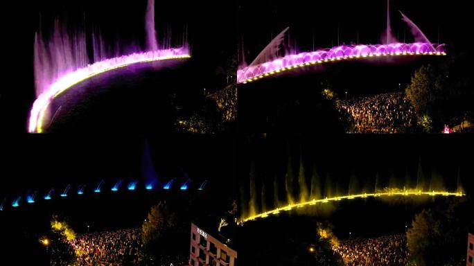 杭州西湖湖滨音乐喷泉灯光秀