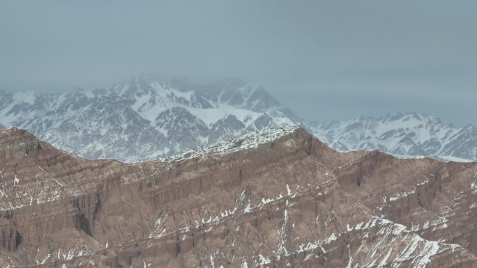 新疆阿克苏雪山4K高清航拍