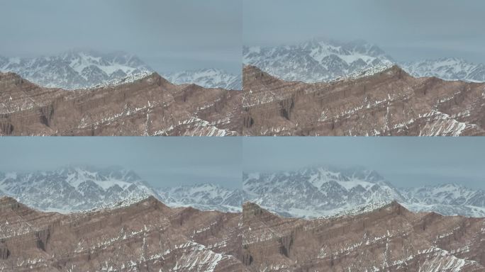 新疆阿克苏雪山4K高清航拍