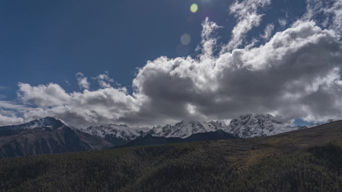 4K德钦县白马雪山流云延时