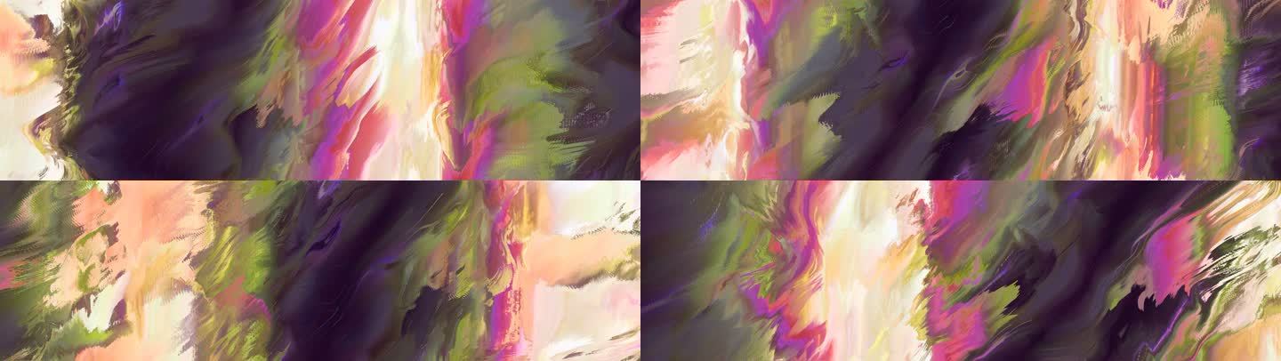 油画视觉创意海浪涌动抽象艺术背景2401