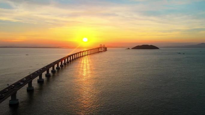 广东南澳岛跨海大桥航拍