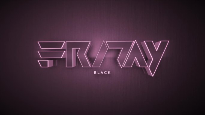 黑色星期五黑色单色文字在深紫色渐变
