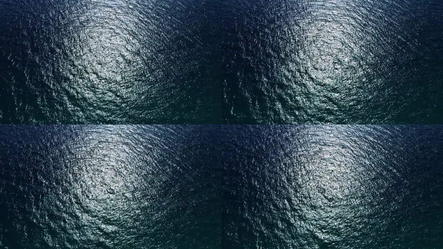 自然视频航拍海浪纹理的俯视图