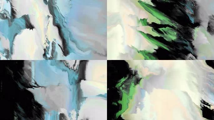 油画视觉创意海浪涌动抽象艺术背景2401