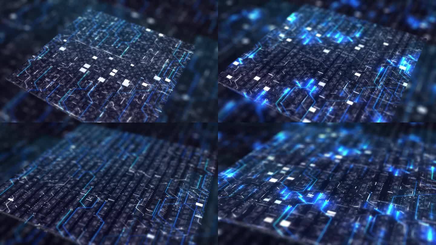 微处理器科技芯片动画
