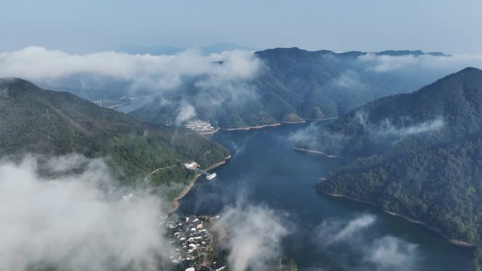 黄山太平湖航拍