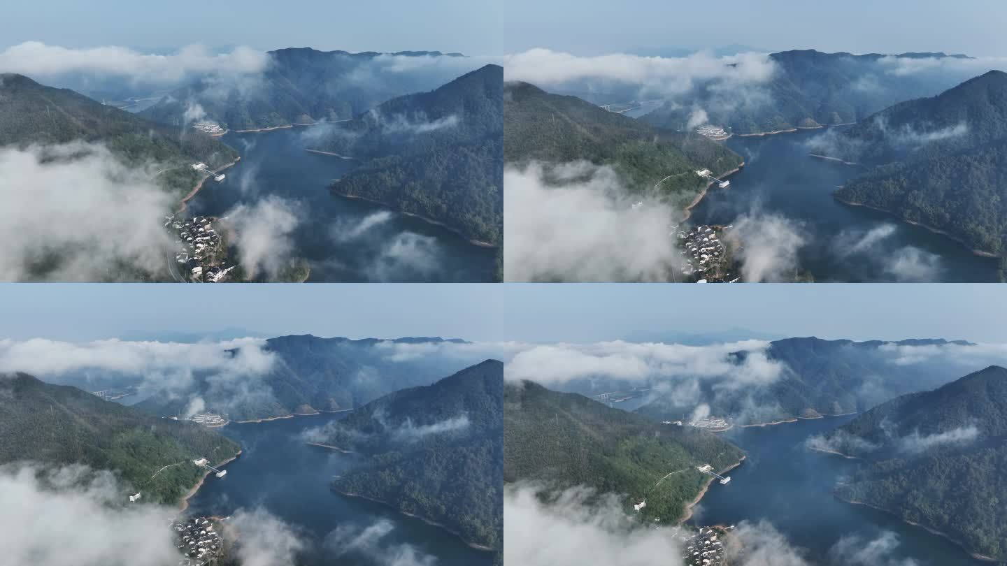 黄山太平湖航拍