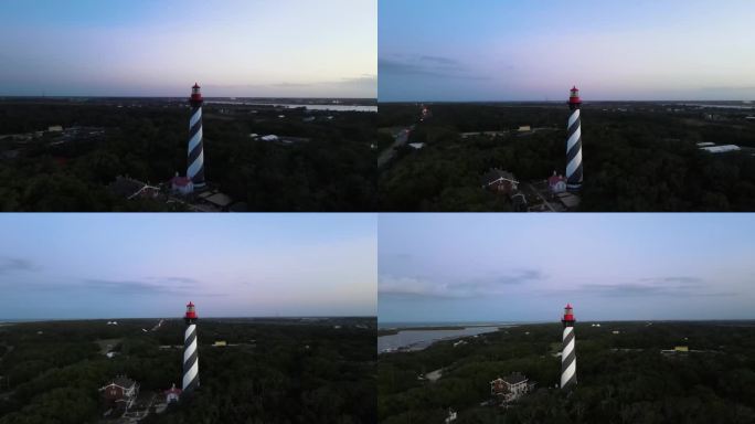 鸟瞰美国佛罗里达州圣奥古斯丁。