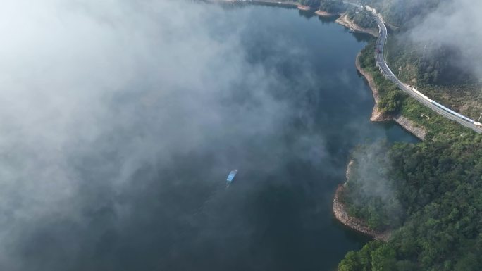 黄山太平湖航拍