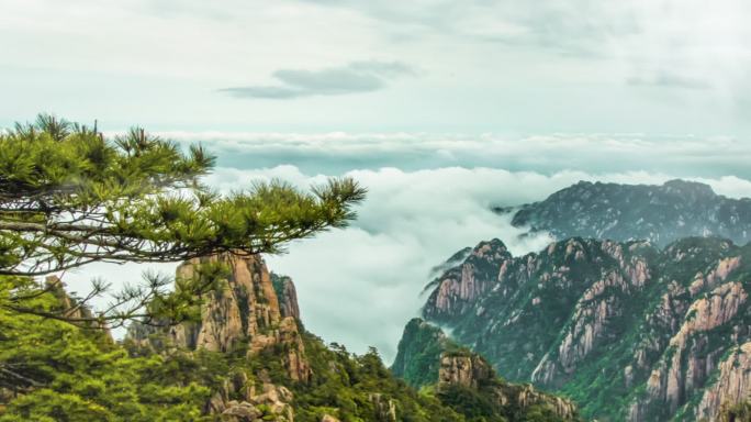 黄山迎客松  黄山云海