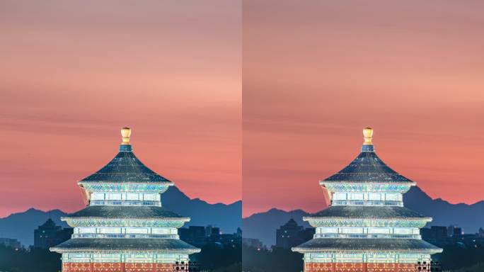 北京天坛祈年殿夜景