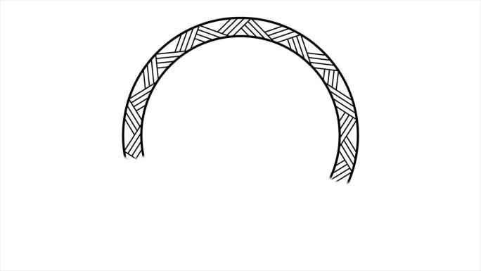 新西兰毛利装饰圆形图案旋转动画亮度哑光