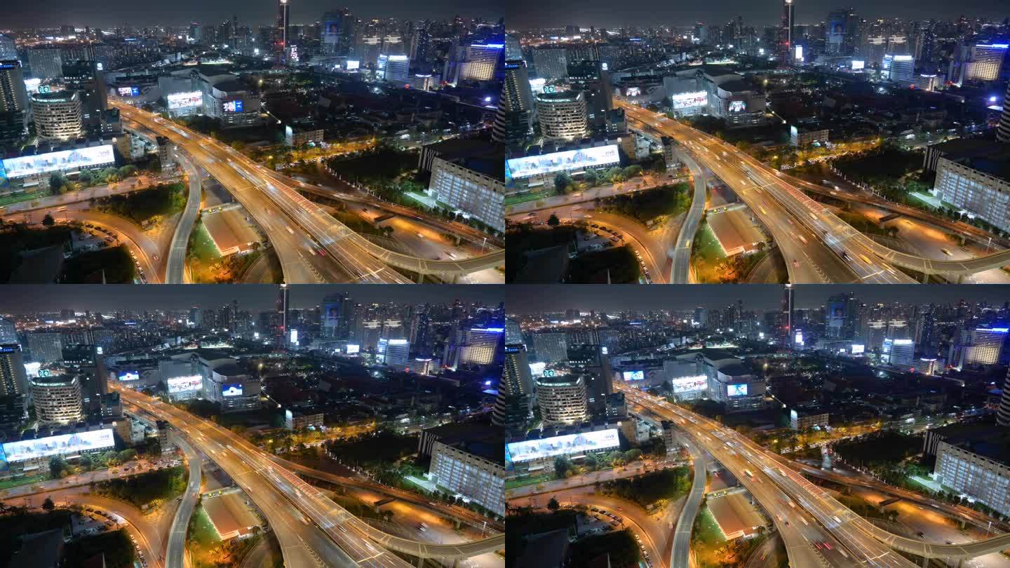泰国曼谷省Rain高速公路的高峰时段交通