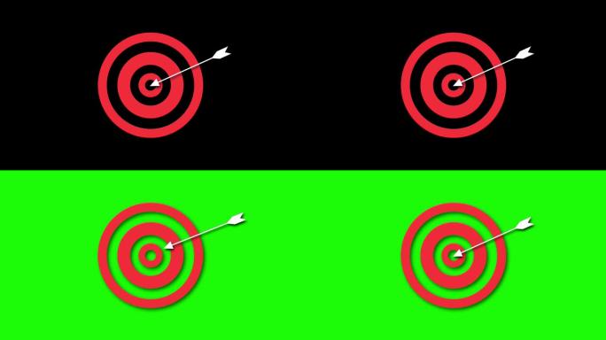 营销目标策略的标志。目标目标图标与箭头标志。目标与箭成功动画